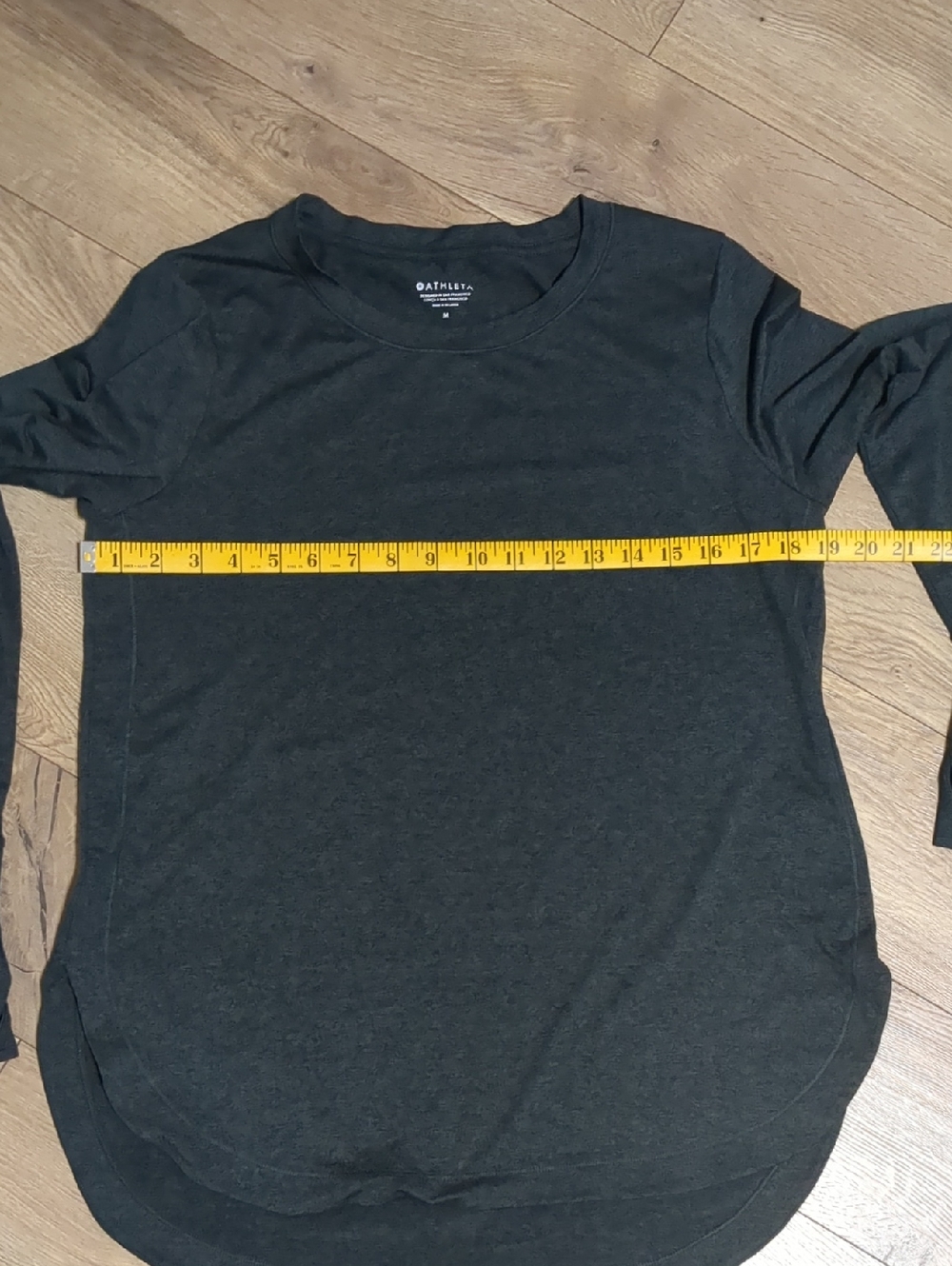 Athleta Uptempo Top Charcoal Heather Long Sleeve Athletic Shirt Women's Medium‎ - Picture 7 of 9